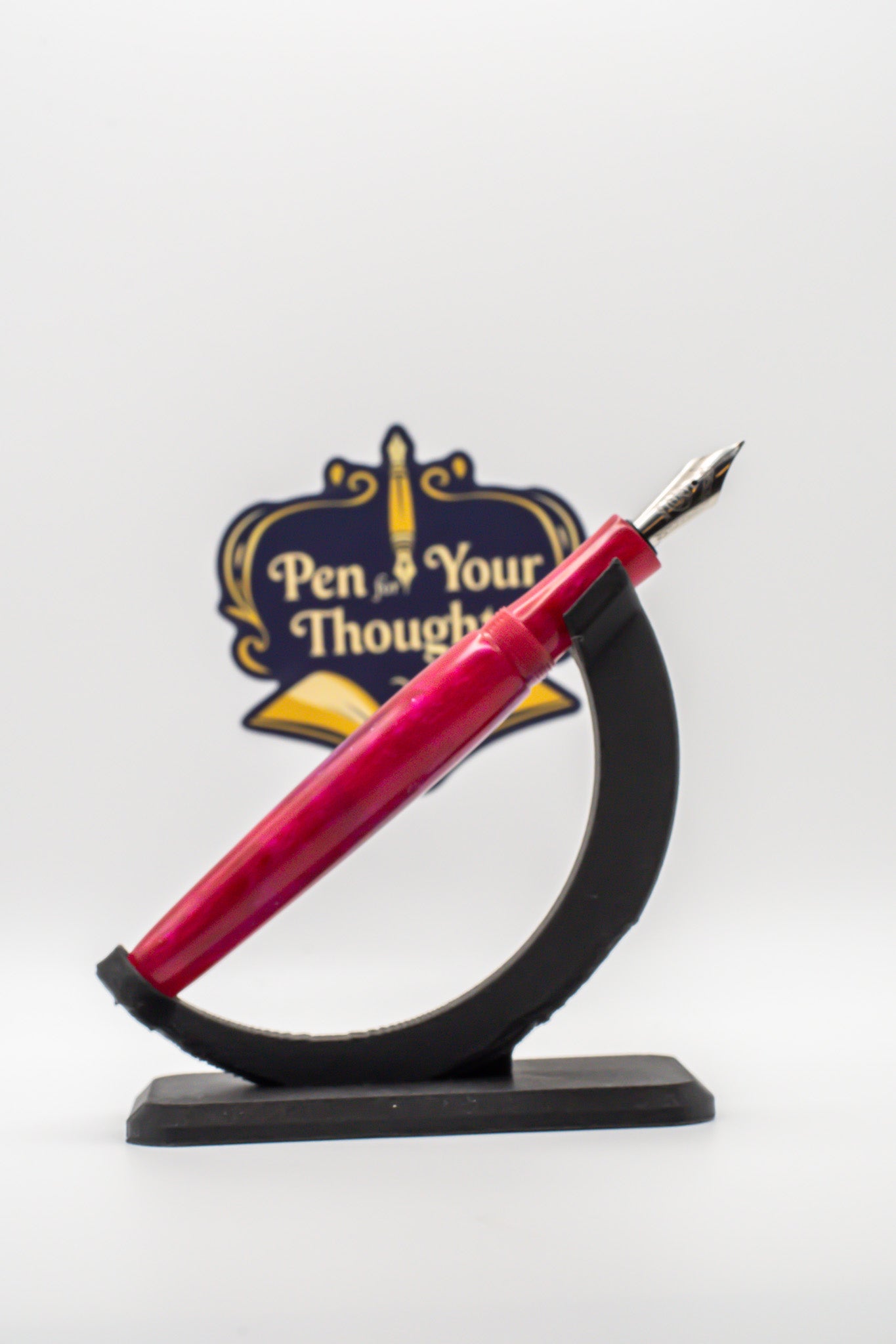 Purple and Red Sparkle Resin Fountain Pen from Black Magic Pen Company Blank
