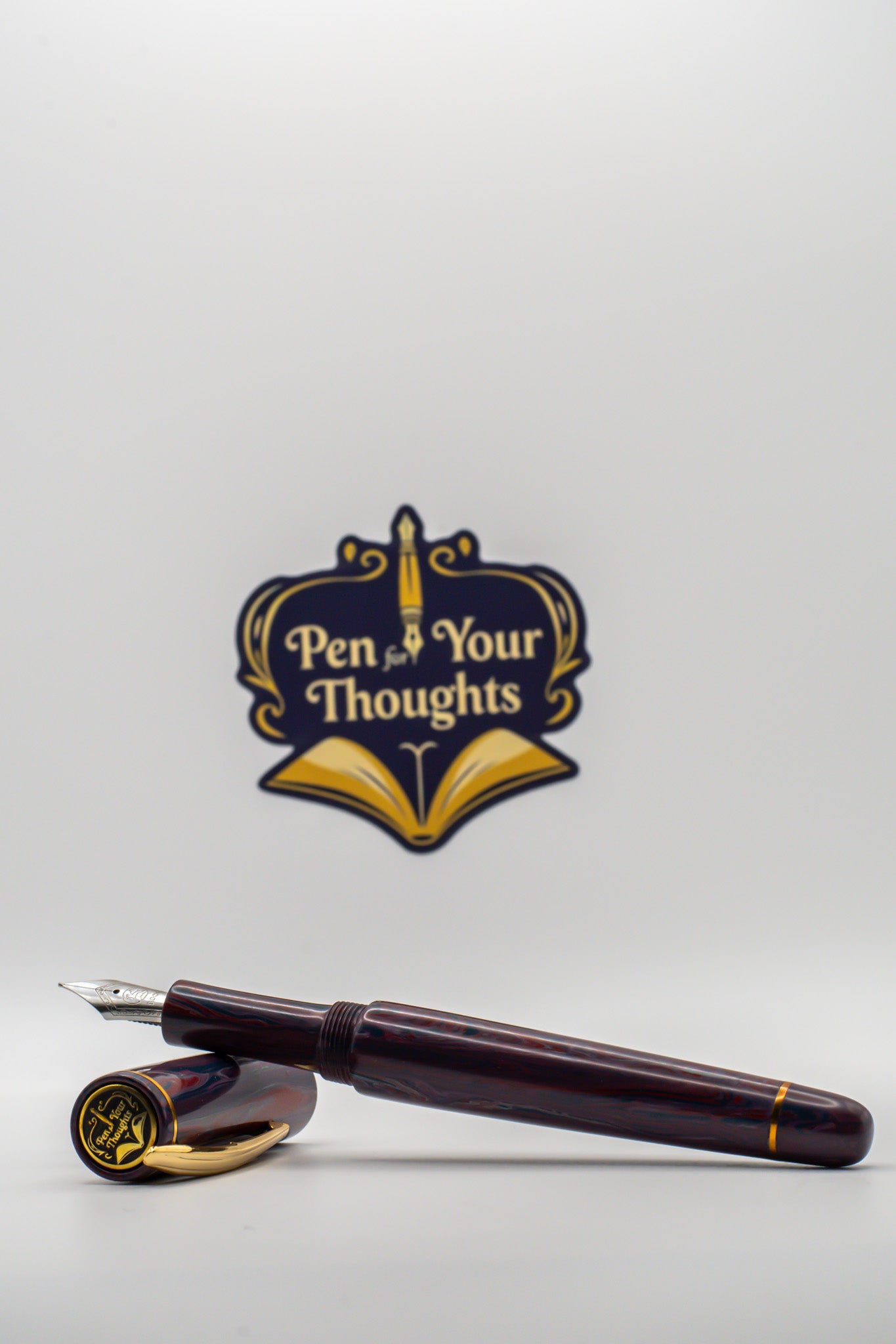 Purple Plus Other Colors NYH Ebonite Fountain Pen with Brass Accents