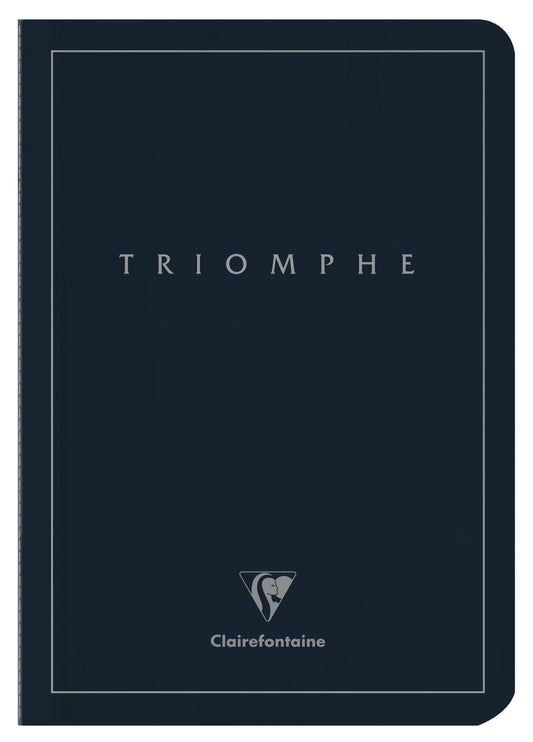 Clairefontaine Triomphe Notebook A5 Dark Blue with 48 Plain Sheets