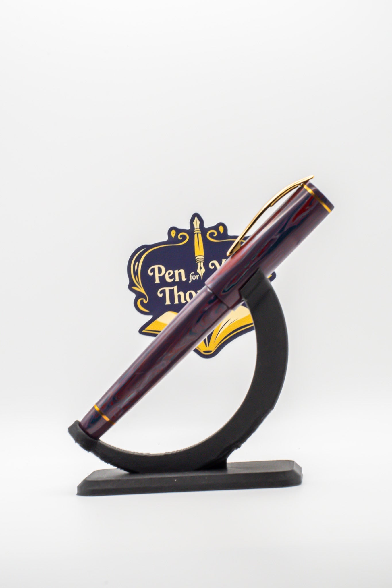 Purple Plus Other Colors NYH Ebonite Fountain Pen with Brass Accents