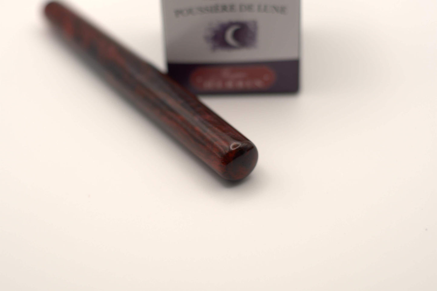 Custom Bespoke Seamless Black and Red Cast Resin Fountain Pen with Bock Nib