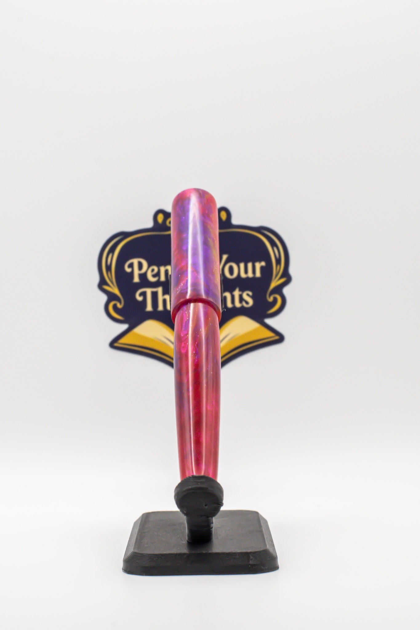 Purple and Red Sparkle Resin Fountain Pen from Black Magic Pen Company Blank