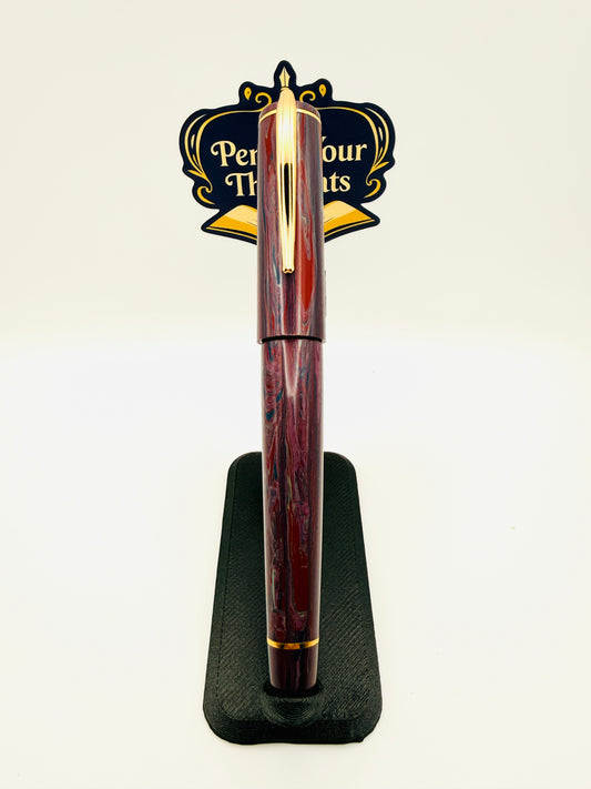 Purple Plus Other Colors NYH Ebonite Fountain Pen with Brass Accents