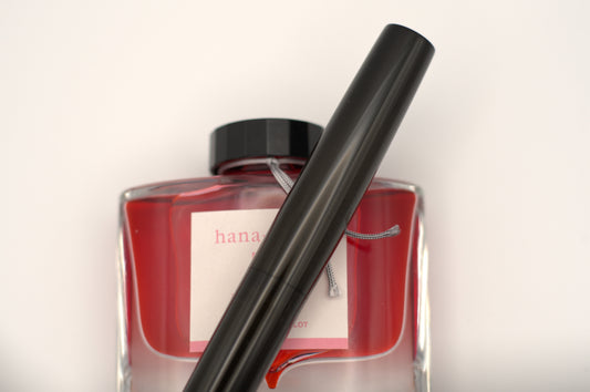 Seamless Black Ebonite Fountain Pen with Bock Nib
