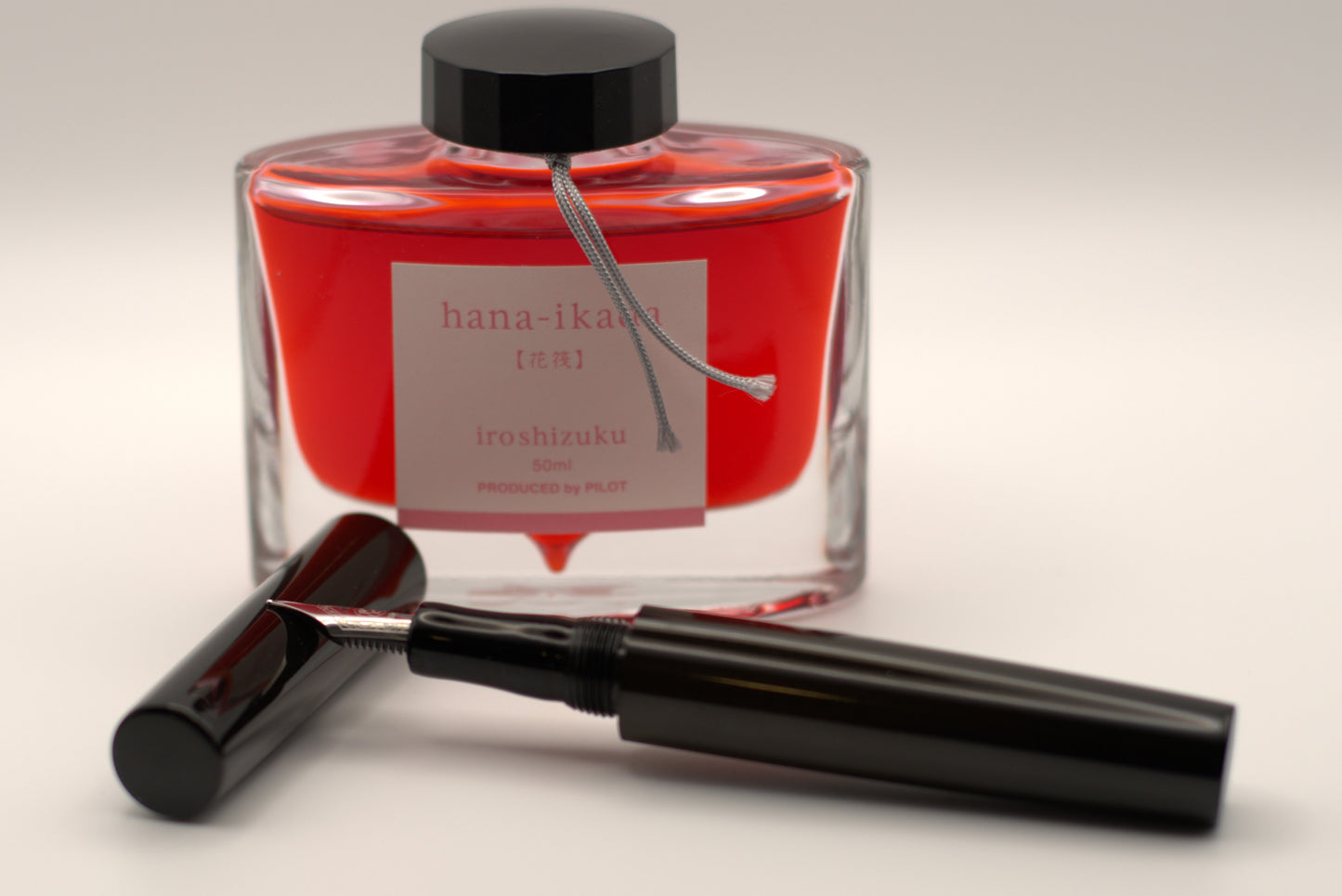 Seamless Black Ebonite Fountain Pen with Bock Nib