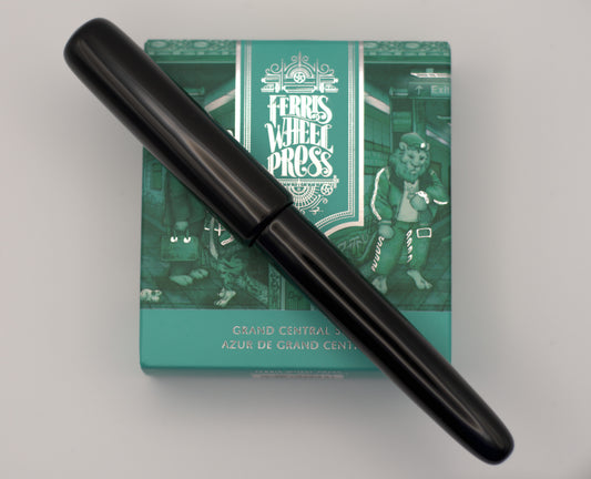 Postable Black Ebonite Fountain Pen with Bock Nib