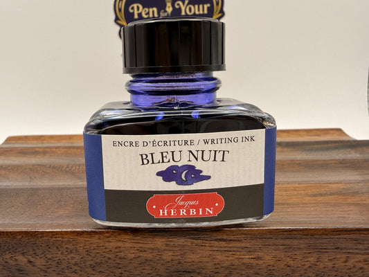 30ML Jaques Herbin Bleu Nuit (Blue) Fountain Pen Ink