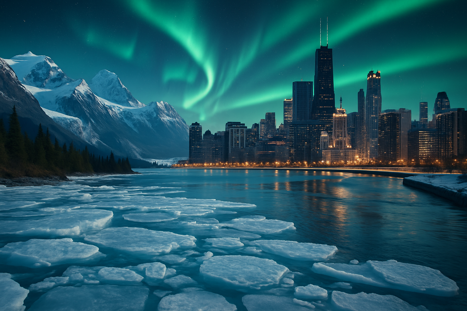 blend the scenery of Alaska and Chicago