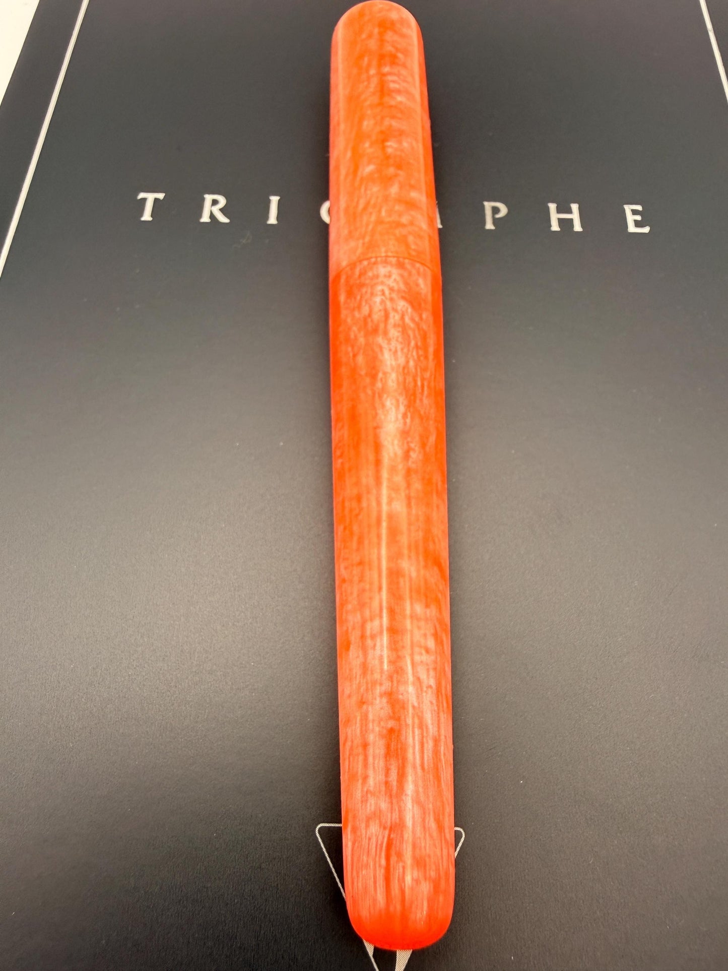 Custom Bespoke Seamless Peach Cast Resin Fountain Pen with Bock Nib