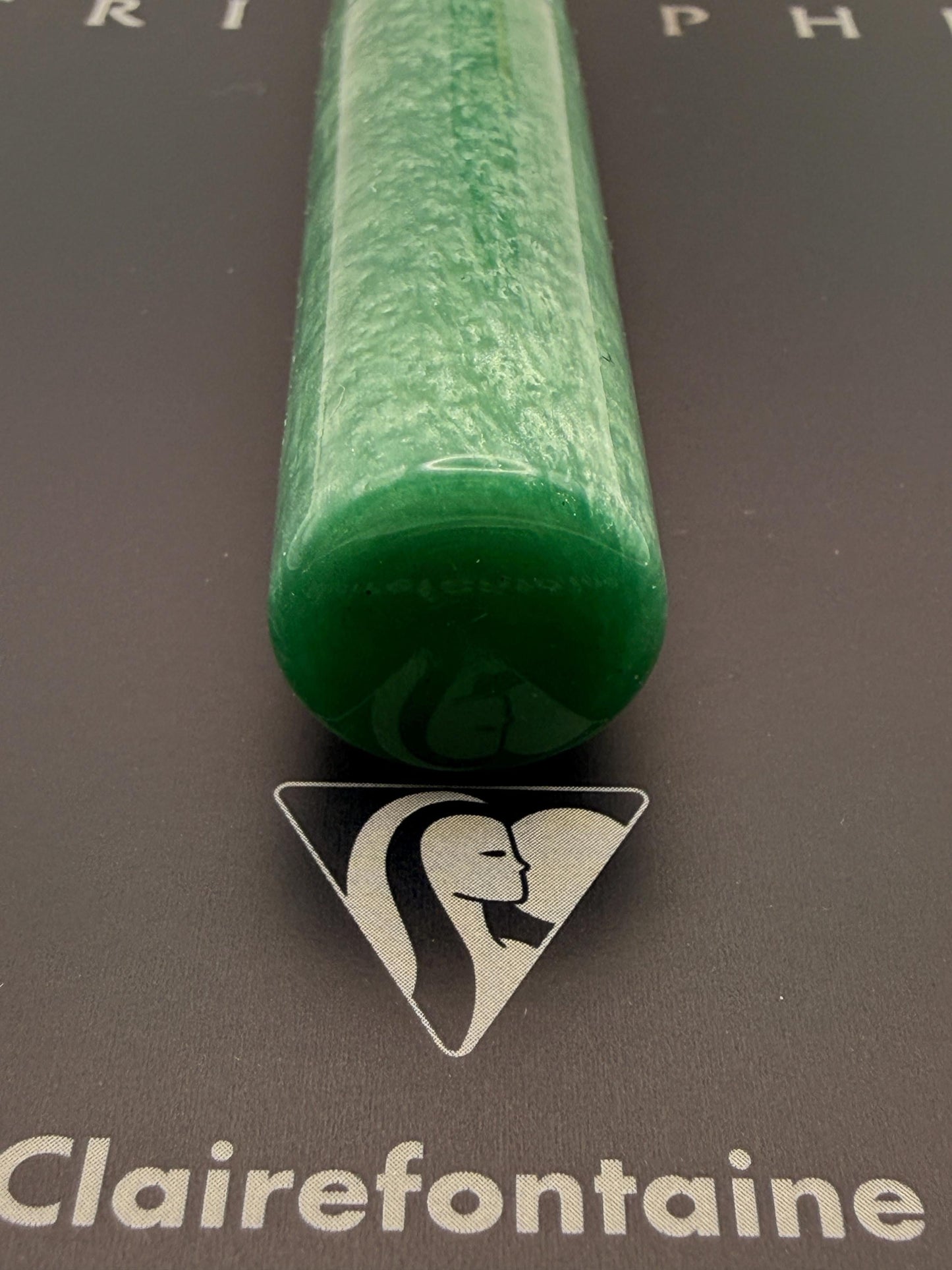 Custom Bespoke Seamless Sage Cast Resin Fountain Pen with Bock Nib